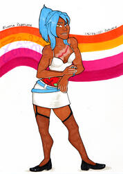 Bluena Rozerane (OC) is a Lesbian